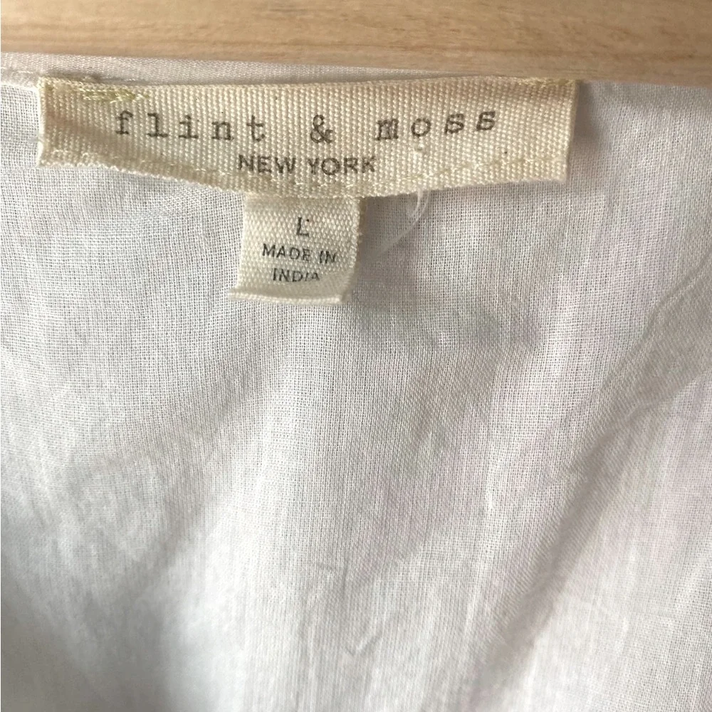 Flint & Moss (Anthropologie) wedding, beach dress Boho hippie size Large white - Picture 4 of 6